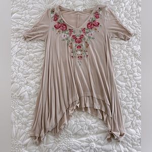 Peach Love Embroidered Top